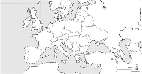 Outline europe map clearly defines the geographical and political boundaries of the continent. Blank Political Map Of Europe Printable | Printable Maps