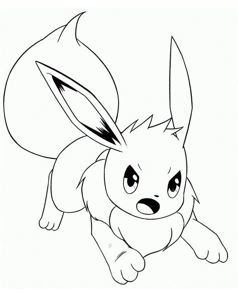 Cute Pokemon Eevee Coloring Page Free Printable Coloring Pages For Kids