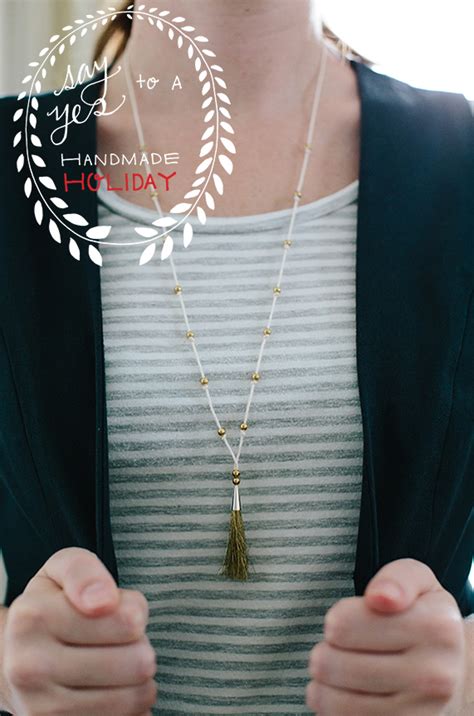 Diy Tassel Necklace Say Yes