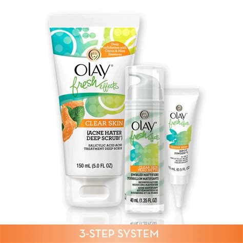 Olay Fresh Effects Clear Skin 1 2 3 Acne Solution System With Wet