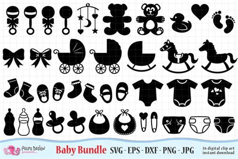 Baby Svg Bundle Baby Svg Baby Clip Art Free Baby Stuff