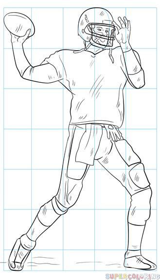 How To Draw A Football Player Step By Step Drawing Tutorials