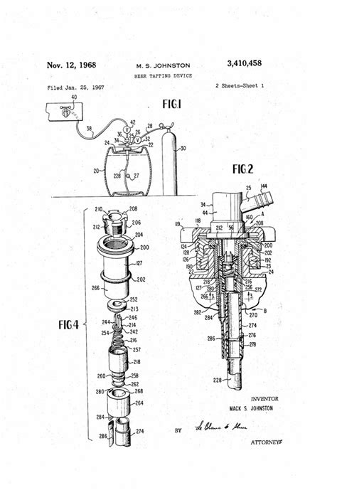 Patent No 3410458a Beer Tapping Device Brookston Beer Bulletin