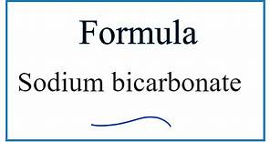 How to Write the Formula for Sodium bicarbonate (sodium hydrogen carbonate)