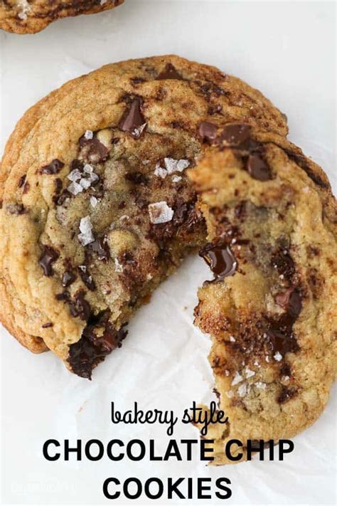 Giant Chocolate Chip Cookies Thick Chewy Bakery Style Cookies