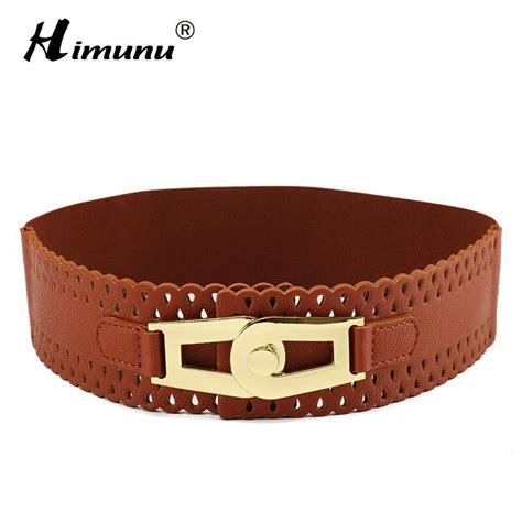 Himunu 2016 Womens Brand Fashion Genuine Leather Belt Elastic Luxury