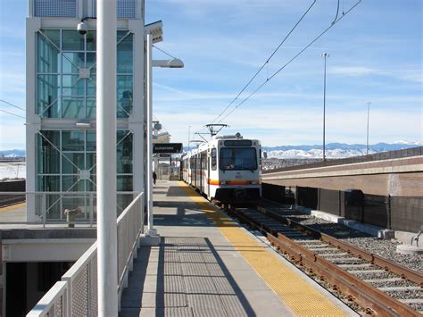 Denver Colorado Denvers Rtd Commuter Light Rail Train Nine Mile