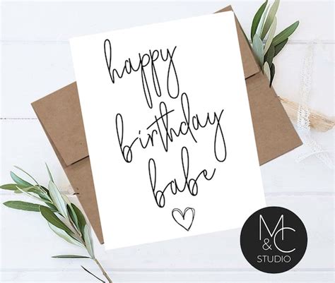 Happy Birthday Babes Birthday Card Blank Cards Paper And Party Supplies