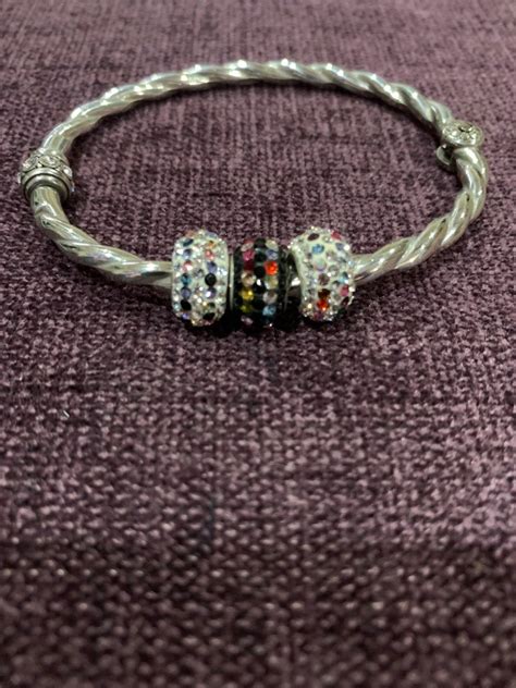 Silver Brighton Magnetic Bracelet With 3 Swarovski Crystals Absolutely