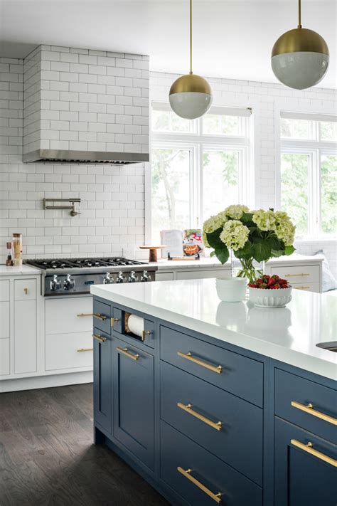 Shop wayfair for the best 18 inch deep kitchen cabinet. Deep Blue Kitchen Larchmont Manor - Transitional - Kitchen ...