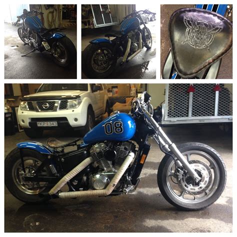 Honda shadow 1100 bobber, honda spirit 1100 blue collar bobbers. Honda Shadow VT1100C, Bobber style! | Honda shadow 1100 ...