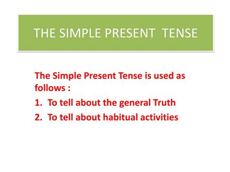 Ppt The Simple Present Tense Powerpoint Presentation Free Download