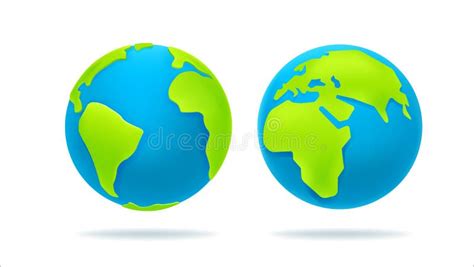 Cute Cartoon Earth Illustration Stock Vector Illustration Of World