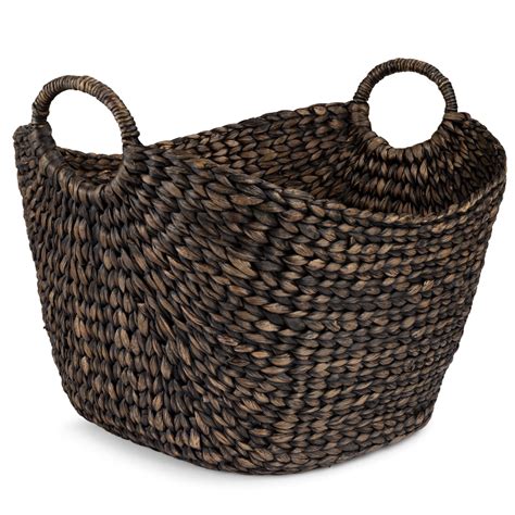 Best Choice Products Portable Large Hand Woven Wicker Braided Storage