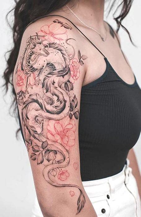20 Fierce Dragon Tattoo Designs For Women In 2021 My Star Idea