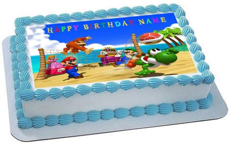 See more ideas about cake, mario cake, super mario cake. Mario Party Edible Birthday Cake Topper