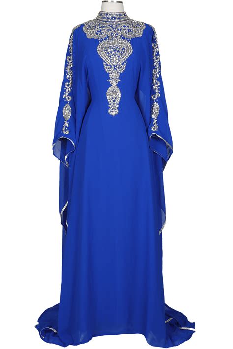Leah Kaftan Embroidery Dresses Covered Bliss Chiffon Maxi Dress