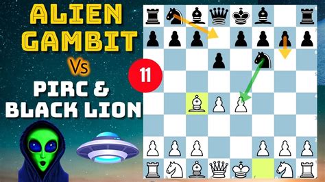 Attacking Chess Gambit 11 Alien Gambit Vs Pirc Youtube