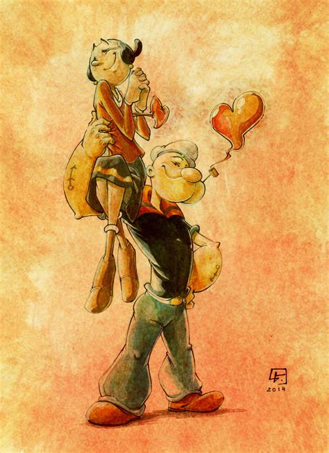 Popeye And Olive Oyl For A Charitable Organization By Marvelmania On Deviantart