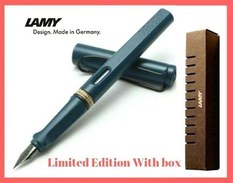 Lamy Safari Fountain Extra Fine Nib Pen Petrol Blue Limited Edition