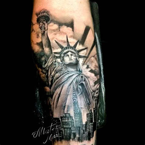 Top 100 Statue Of Liberty Tattoo Designs