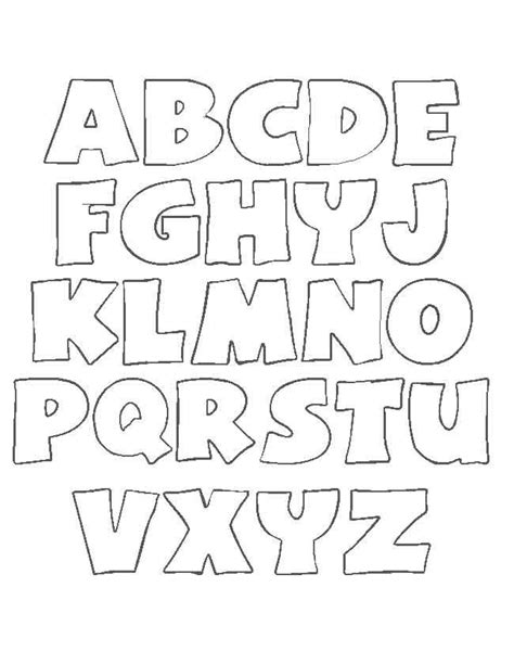 Alfabeto Con Dibujos Para Imprimir Y Colorear Letras Grandes