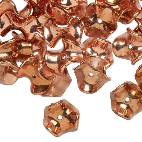 Bead Copper Finished Acrylic 12x4mm Wavy Rondelle Sold Per Pkg Of