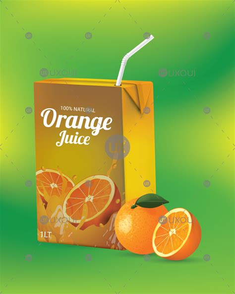 Fresh Tasty Orange Juice Packaging Design Vector For Advertisement Uxoui