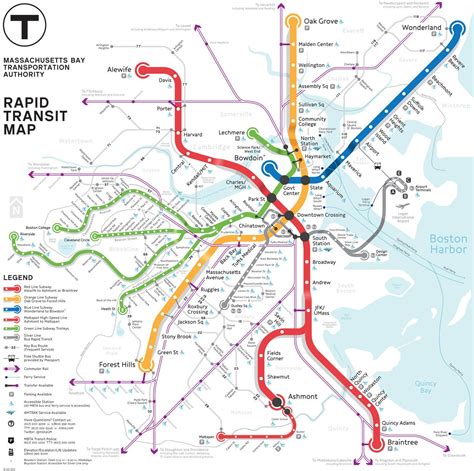 Boston T Line Route Map London Top Attractions Map