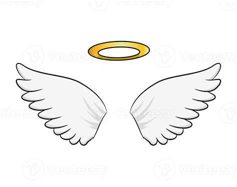 Angel Wings And Halo 16461694 Png