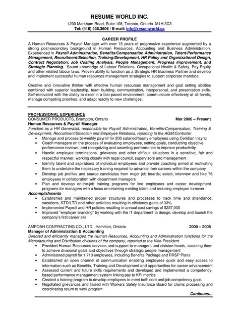 Hr Manager Resume Templates At