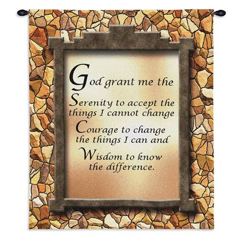 God Grant Me The Serenity Ii Woven Tapestry Wall Art Hanging Noble