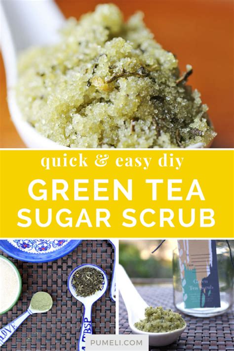 Quick And Easy Diy Sugar Scrub With Matcha Green Tea Pumeli