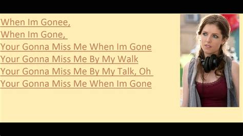 Anna Kendrick Cups Lyrics Youtube