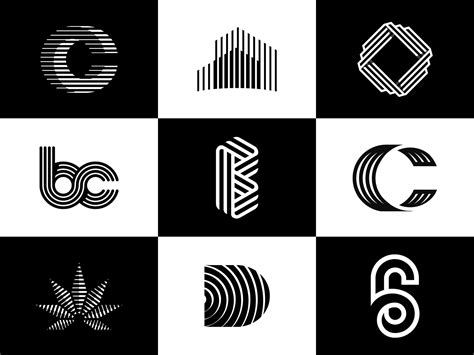 Vol 7 Collection Of Multiple Line Logos By Shyam B On Dribbble