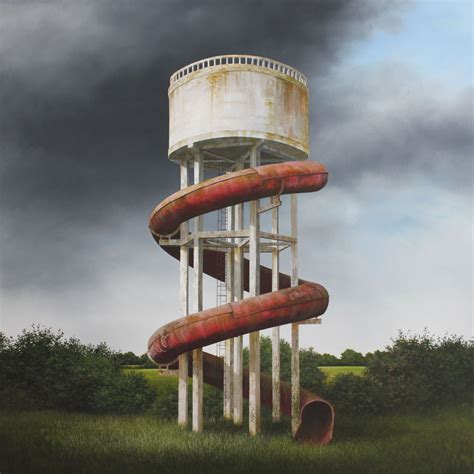 The Water Tower Oilacrylic On Canvas 100 X 100cm Sold Water