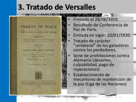 Información Del Tratado De Versalles Primera Guerra Mundial Información