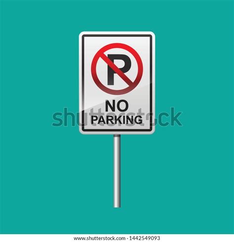 No Parking Sign Vector Illustration Stock Vector Royalty Free