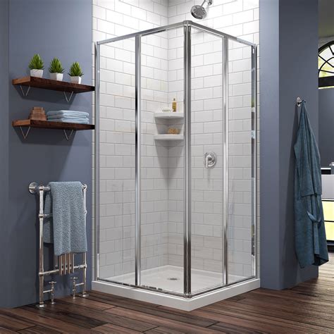 Dreamline Dl 6710 01 Cornerview Shower Enclosure And Slimline 36x36 Shower Base Shower Stalls