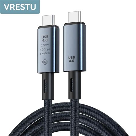 Usb40 Cable 40gbps 240w Comptible With Thunderbolt 3 4 Usbc Hub 8k