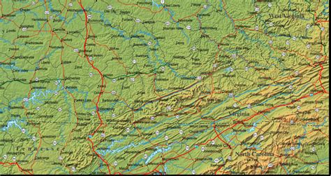 Map Of Kentucky Physical Map Map Kentucky