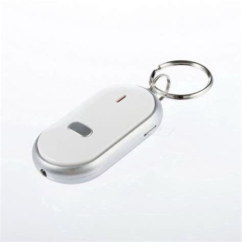 White Smart Finder Key Locator Anti Lost Keys Chain Keychain Whistle