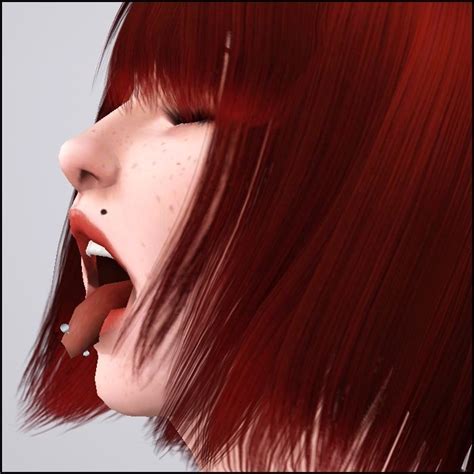 Tourniquet Tongue Piercing For Both Genders Sims Piercings Sims Hair Sims