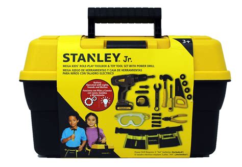 Stanley Jr Mega Kids Role Play Toolbox And Toy Tool Set 21 Pieces
