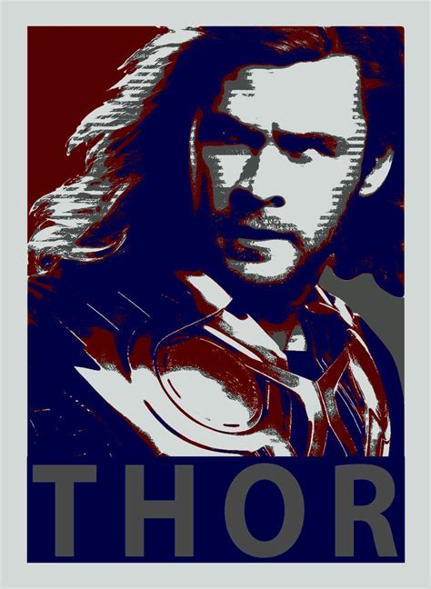 An Image Of The Avengers Character Thor In Red White And Blue With