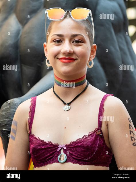 Emma Gonzalez At The Pride March In New York City Thousands Took Part