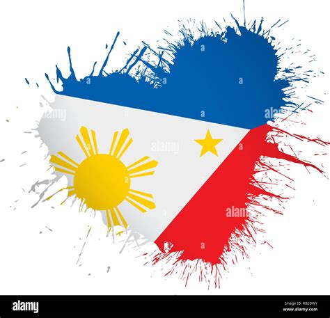 Philippines Flag Vector Illustration On A White Background Stock