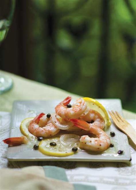 Per serving 237 cal, 6 g fat (4 g sat fat), 239. Marinated Shrimp Salad. | Recipes, Food, Good eats