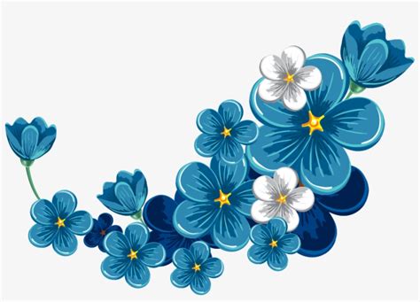 Blue Flower Border Clip Art