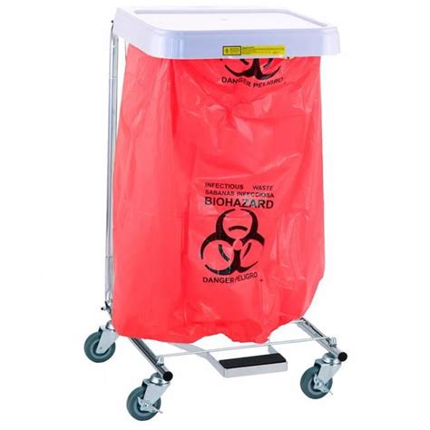 Biohazardous Waste Disposable Poly Liner Bag Red Blk Print Walmart Com
